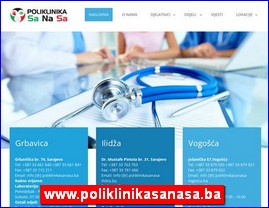 Ordinacije, lekari, bolnice, banje, laboratorije, www.poliklinikasanasa.ba