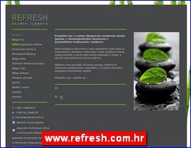 Frizeri, saloni lepote, kozmetiki saloni, www.refresh.com.hr