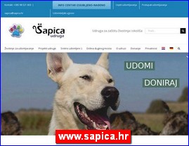 Udruženja za zaštitu životinja, smeštaj životinja, www.sapica.hr
