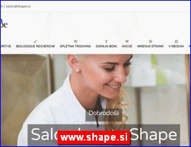 Frizeri, saloni lepote, kozmetiki saloni, www.shape.si