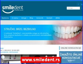 Stomatološke ordinacije, stomatolozi, zubari, www.smiledent.rs