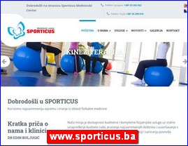 Ordinacije, lekari, bolnice, banje, laboratorije, www.sporticus.ba