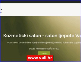 Frizeri, saloni lepote, kozmetiki saloni, www.vali.hr