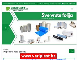Plastika, guma, ambalaža, www.variplast.ba