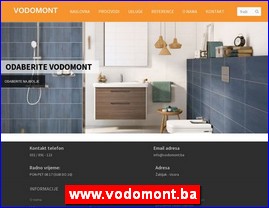 Sanitarije, vodooprema, www.vodomont.ba