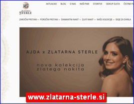Zlatare, zlato, zlatarstvo, nakit, satovi, www.zlatarna-sterle.si