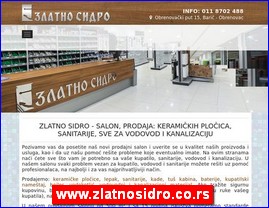 Sanitarije, vodooprema, www.zlatnosidro.co.rs